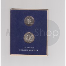1000 e 500 lire 1984 dittico in argento  Anno Santo Giovanni Paolo II